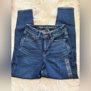 American Eagle Outfitters Women's Dark Blue Skinny Jeans